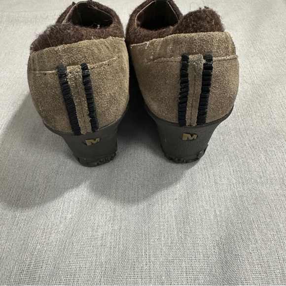 Merrell Tulip Wool Suede Wedge shoes, size 7.5, 2.5" wedge, taupe/brown - Picture 9 of 10